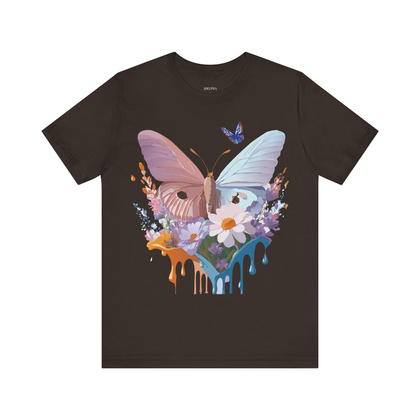 T-shirt en coton naturel avec papillon