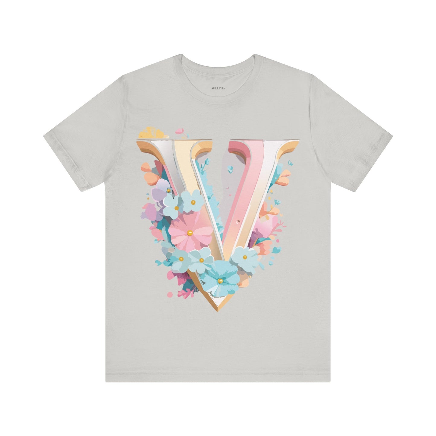 T-shirt en coton naturel - Collection Lettres - V