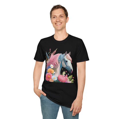 Horse Shirt Unisex Gildan Softstyle 64000 Cotton Tee With Animals