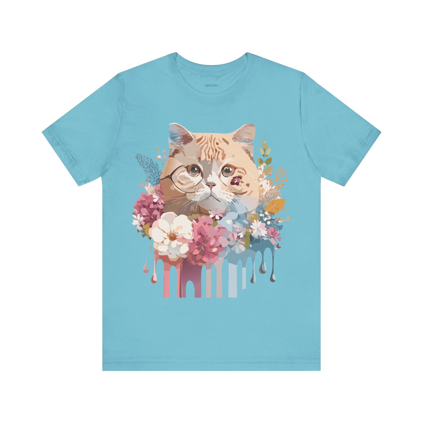 T-shirt en coton naturel avec chat