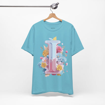 Natural Cotton Tee Shirt - Letters Collection - I Printify
