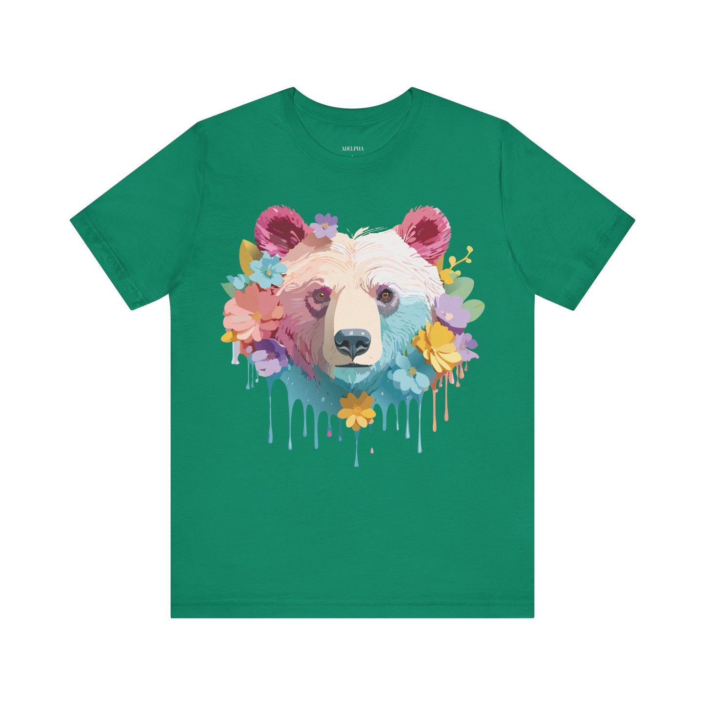 Natural Cotton Tee Shirt with Bear