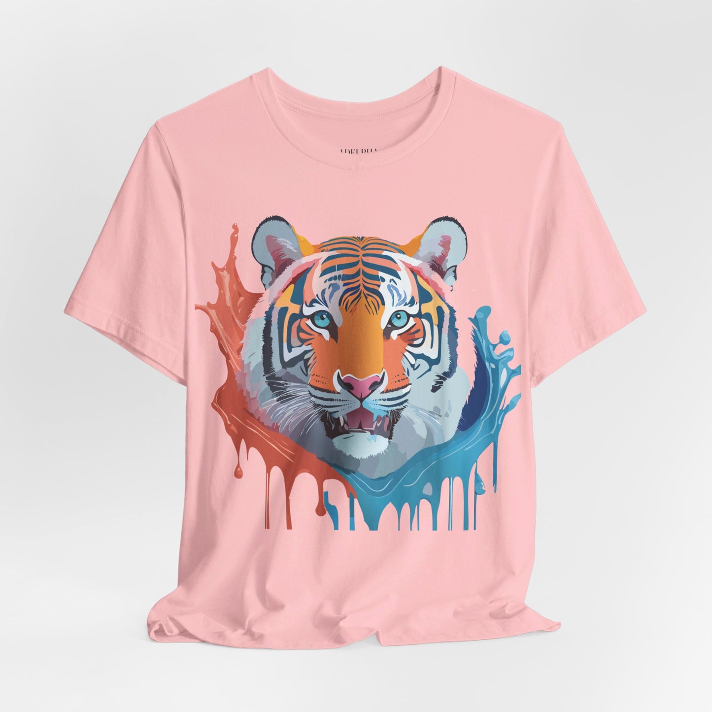 Natural Cotton Tee Shirt with Tiger