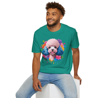 Unisex Dog Shirt Softstyle Tee 100 Percent Cotton Animal Print