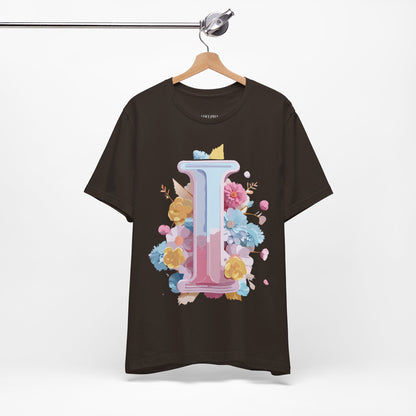 Natural Cotton Tee Shirt - Letters Collection - I Printify