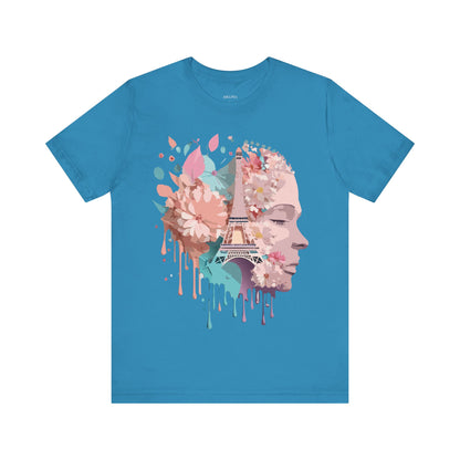Natural Cotton Tee Shirt - Beautiful Places Collection - Paris Printify