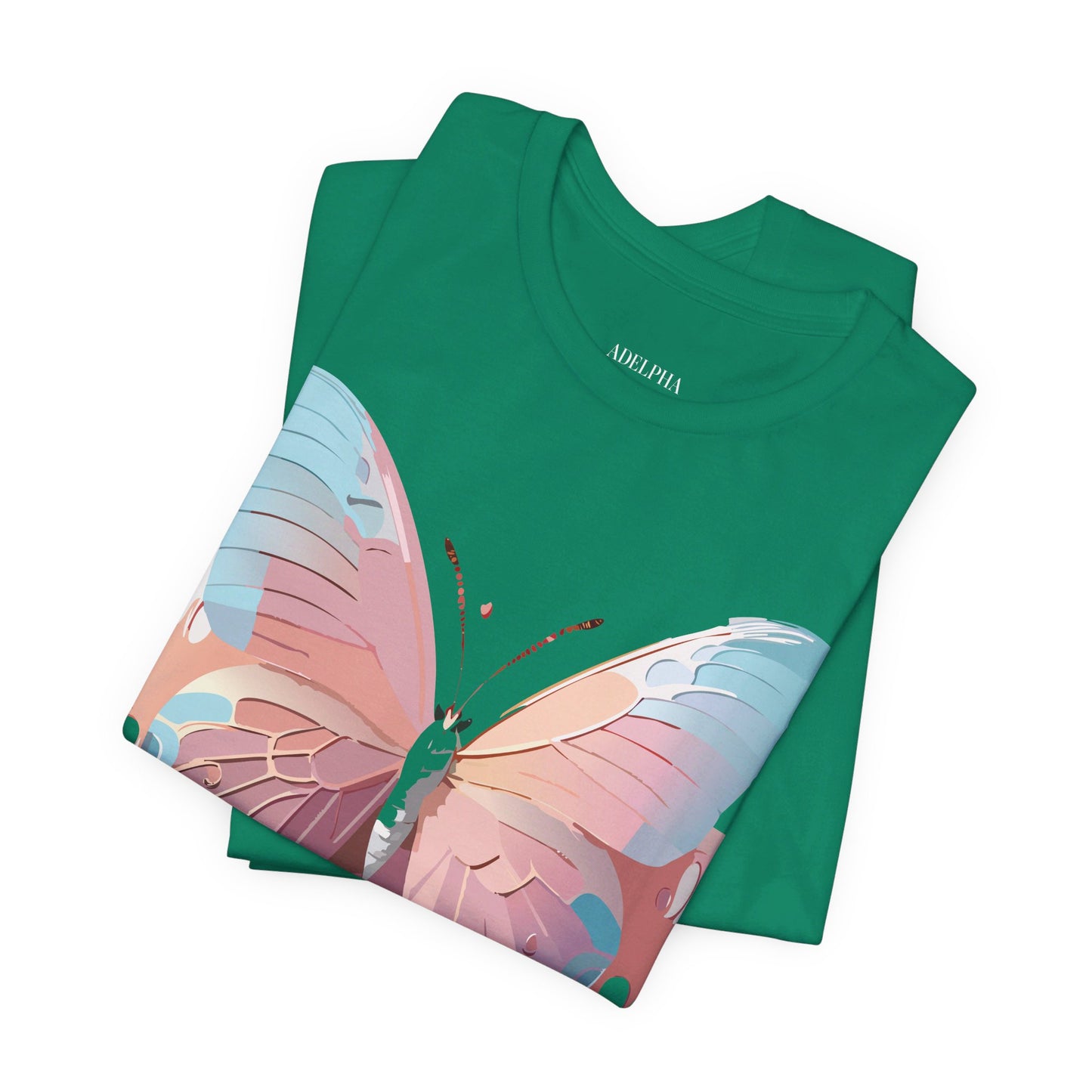 T-Shirt aus natürlicher Baumwolle mit Schmetterling