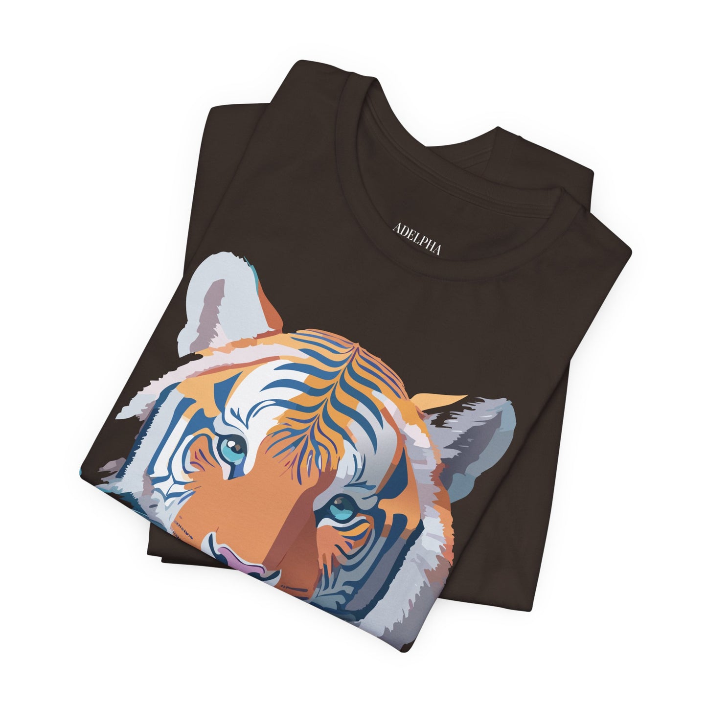 Natural Cotton Tee Shirt with Tiger