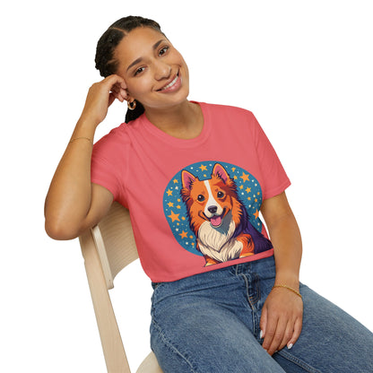 Unisex Dog Shirt Animal Print Tee Gildan Softstyle 64000 Tee