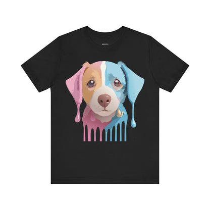 Natural Cotton Tee Shirt with Dog Printify