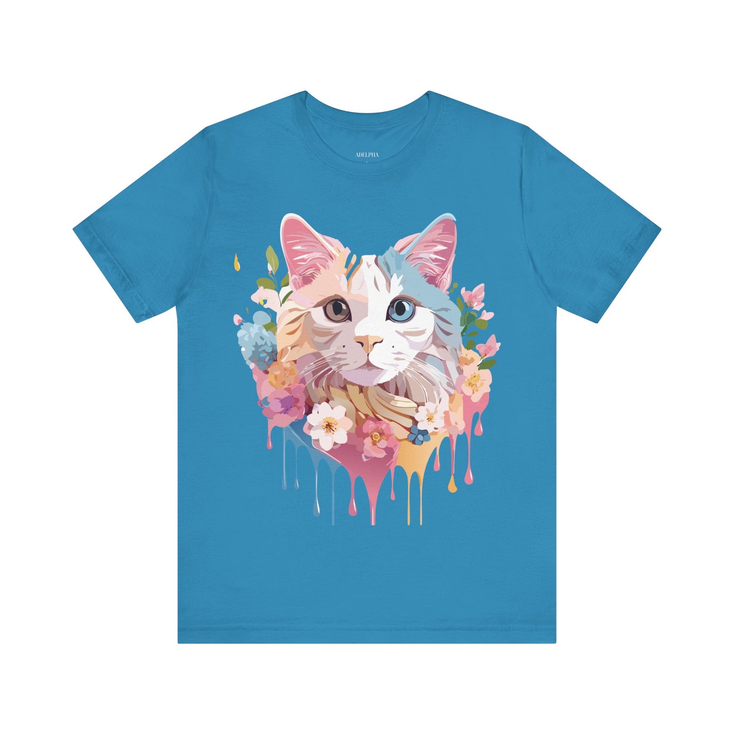 T-shirt en coton naturel avec chat