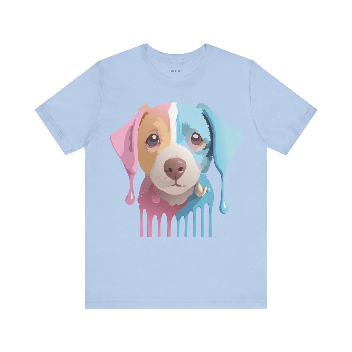 Natural Cotton Tee Shirt with Dog