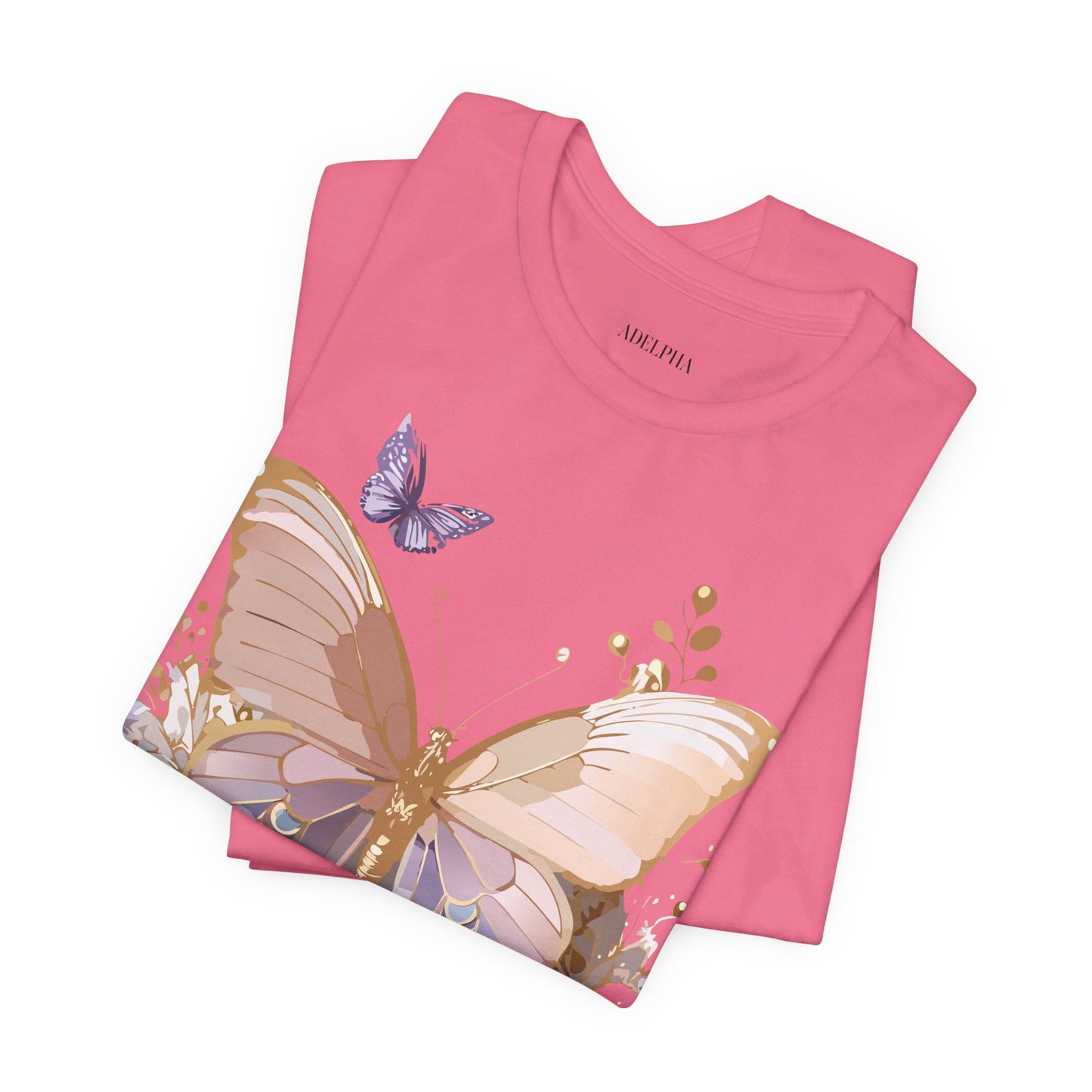 T-shirt en coton naturel avec papillon