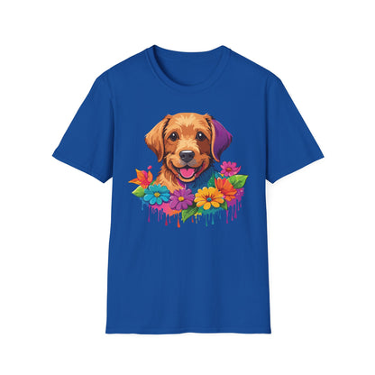 Unisex Dog Shirt With Animals Tee Softstyle Gildan 64000 Comfort Fit