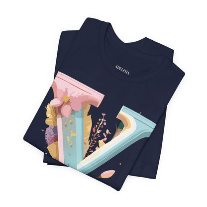 Natural Cotton Tee Shirt - Letters Collection - Y Printify