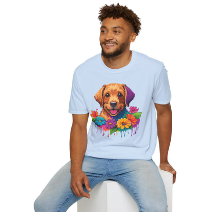 Unisex Dog Shirt With Animals Tee Softstyle Gildan 64000 Comfort Fit