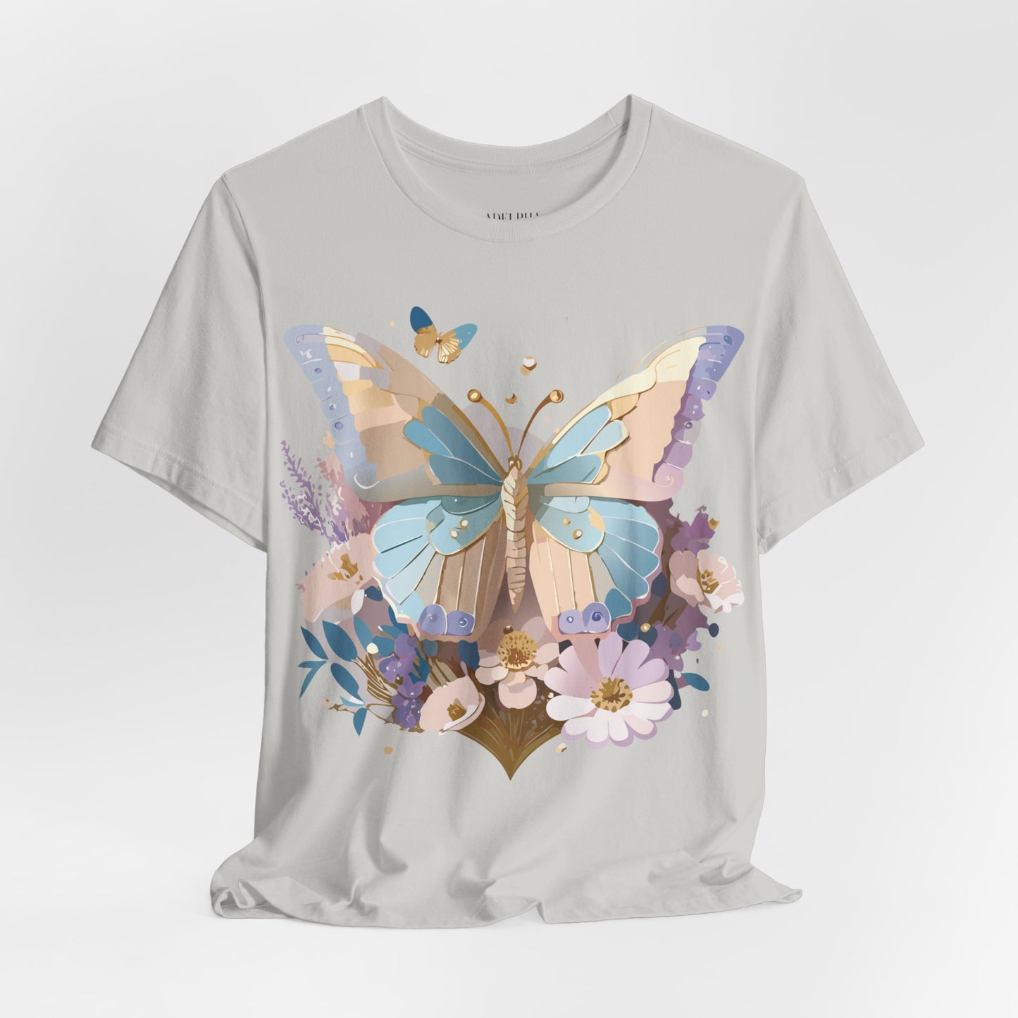 T-shirt en coton naturel avec papillon