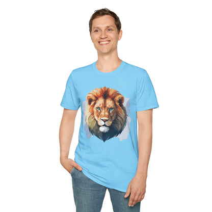 Lion Shirt Unisex Animal Tee Softstyle Gildan 64000 100 Percent Ring Spun Cotton