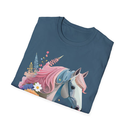 Horse Shirt Unisex Gildan Softstyle 64000 Cotton Tee With Animals