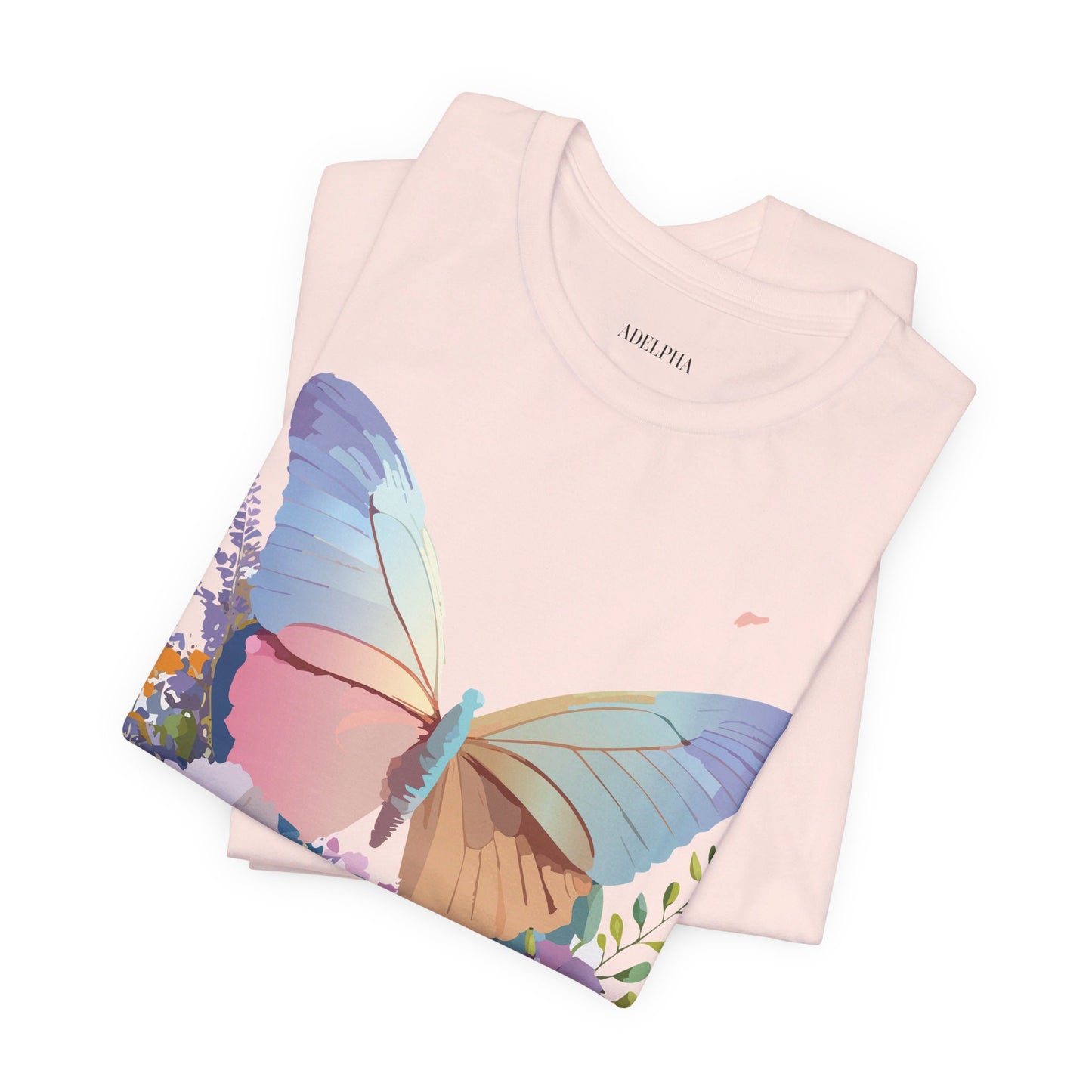 T-Shirt aus natürlicher Baumwolle mit Schmetterling