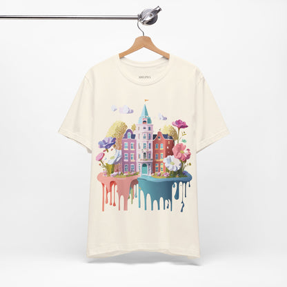 Natural Cotton Tee Shirt - Beautiful Places Collection - Amsterdam Printify