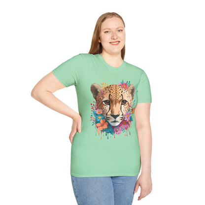 Cheetah Print Unisex Softstyle Tee Gildan 64000 Cotton Short Sleeve Shirt