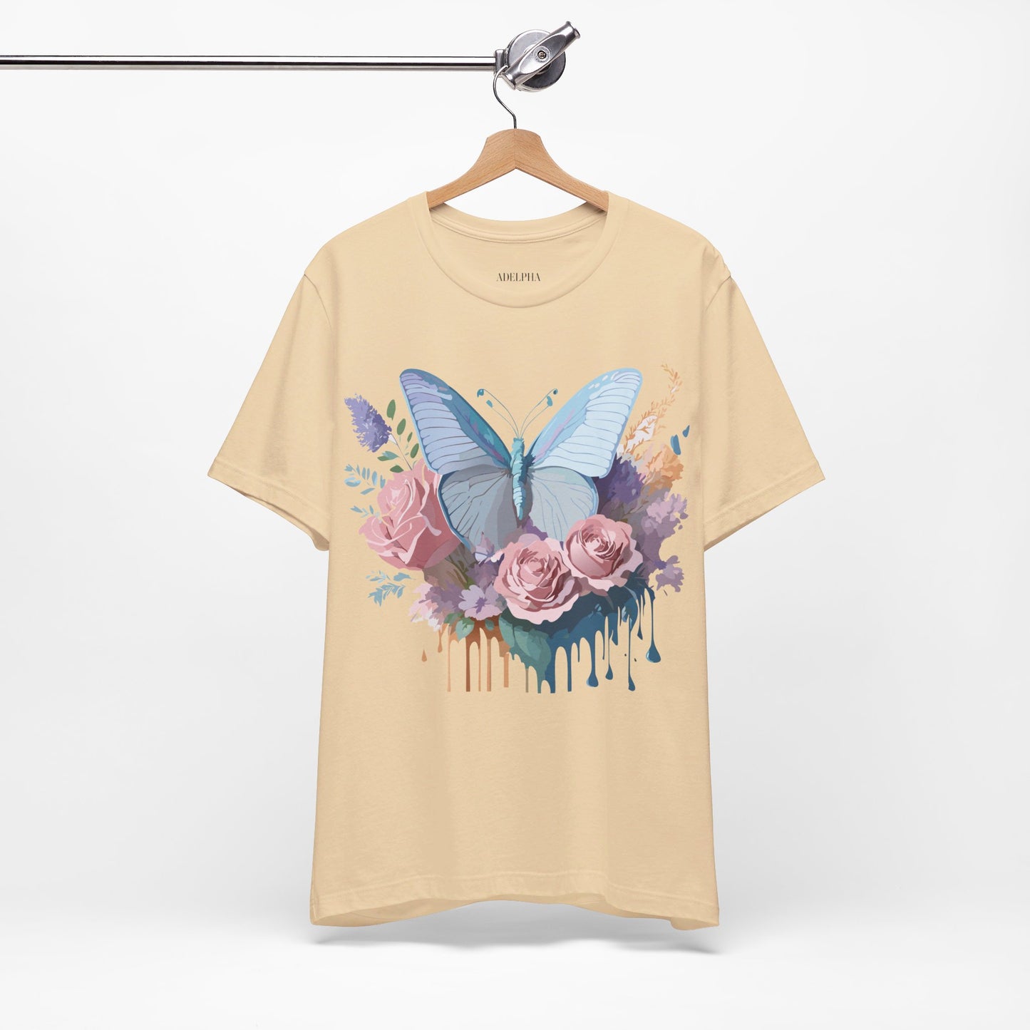 T-shirt en coton naturel avec papillon