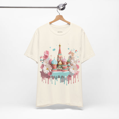 Natural Cotton Tee Shirt - Beautiful Places Collection - Moscow Printify