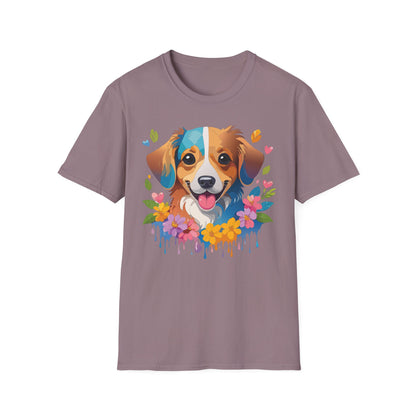 Dog Shirt Unisex Animal Tee 100 Percent Cotton Gildan Softstyle 64000