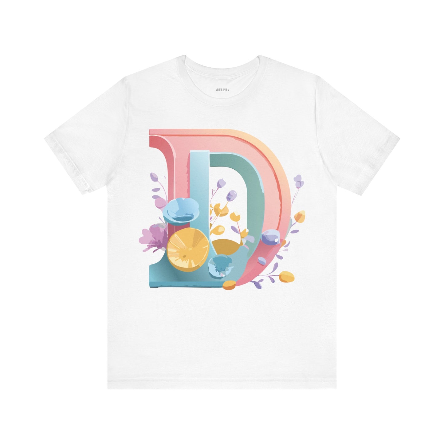 Natural Cotton Tee Shirt - Letters Collection - D