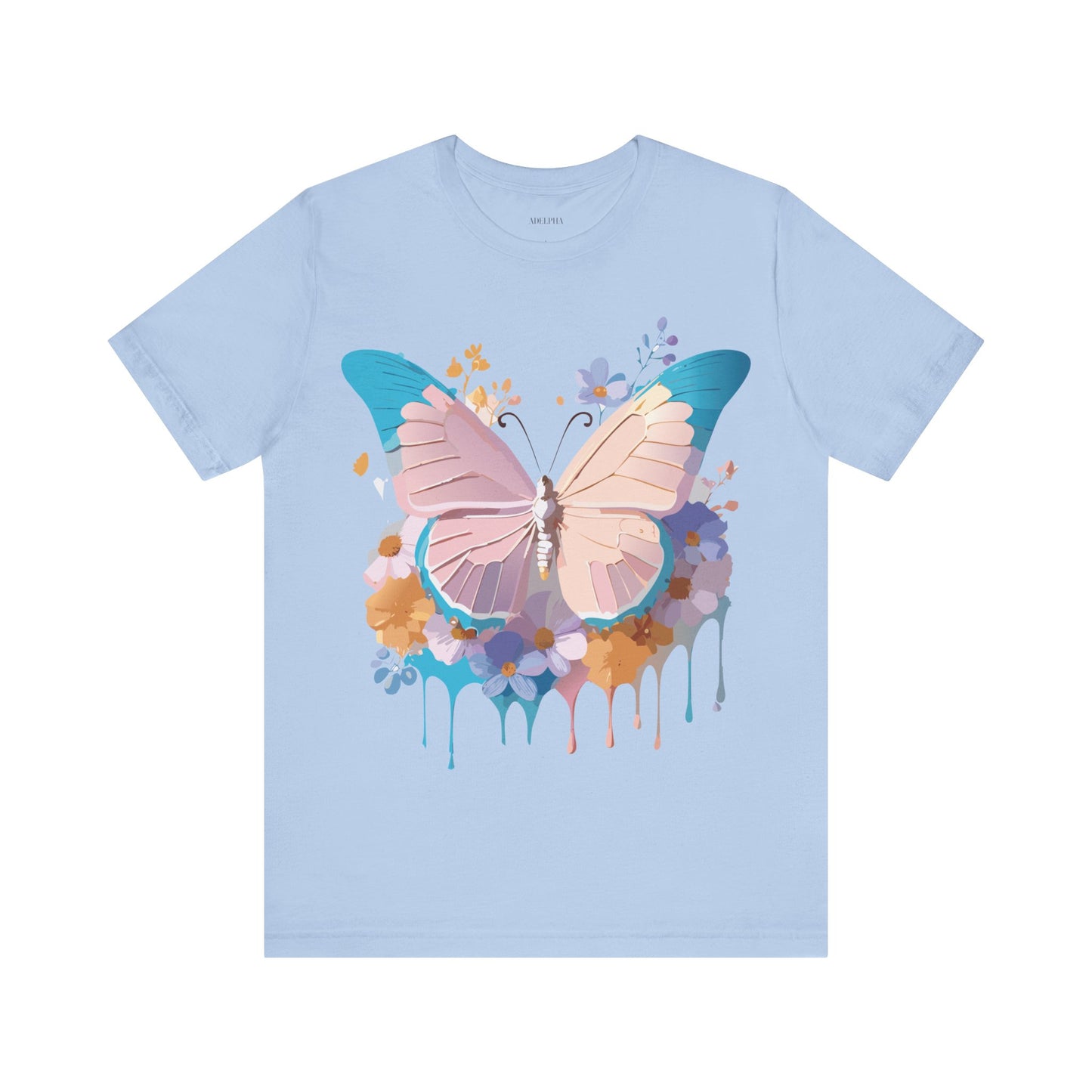 T-shirt en coton naturel avec papillon