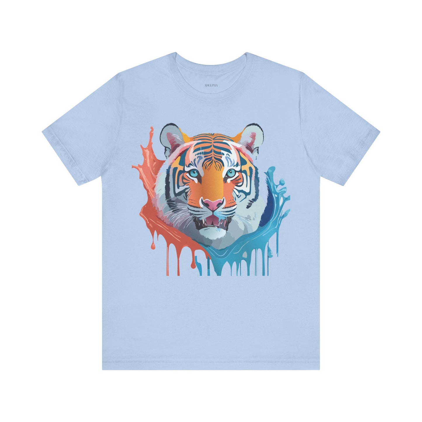 Natural Cotton Tee Shirt with Tiger