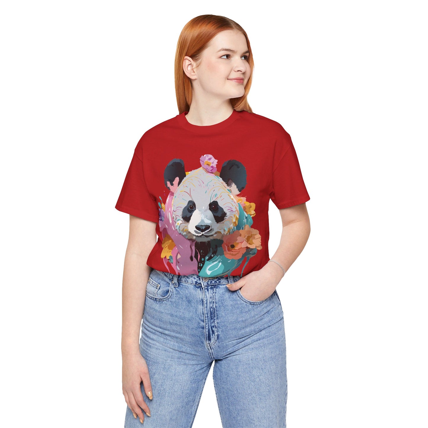 T-shirt en coton naturel avec panda