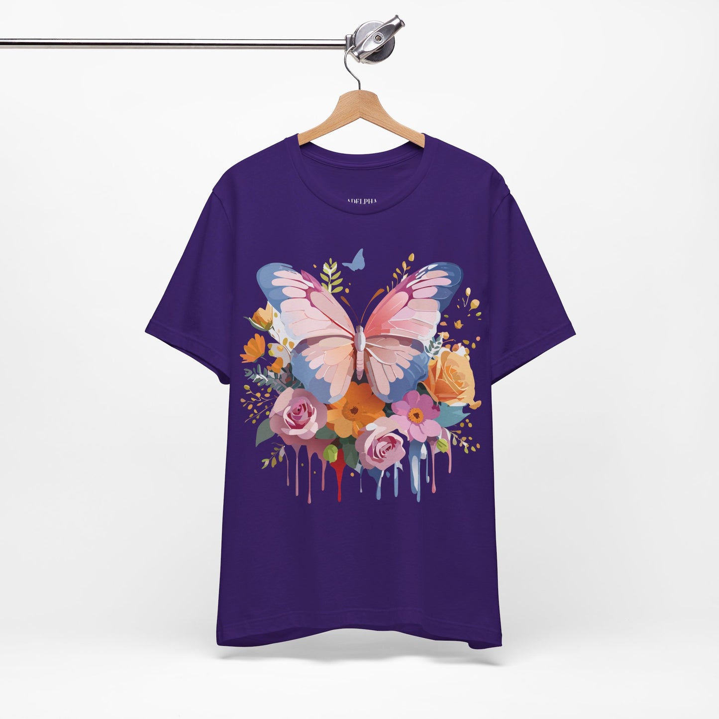 T-Shirt aus natürlicher Baumwolle mit Schmetterling