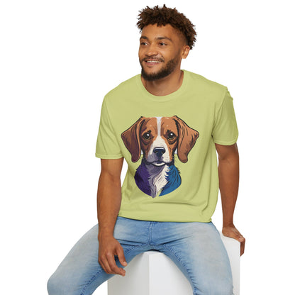 Dog Shirt Unisex Animal Print Tee Softstyle 100 Percent Cotton Gildan 64000