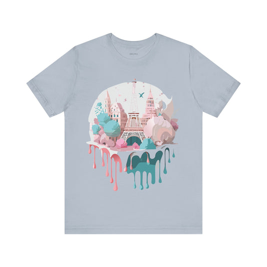 Natural Cotton Tee Shirt - Beautiful Places Collection - Paris