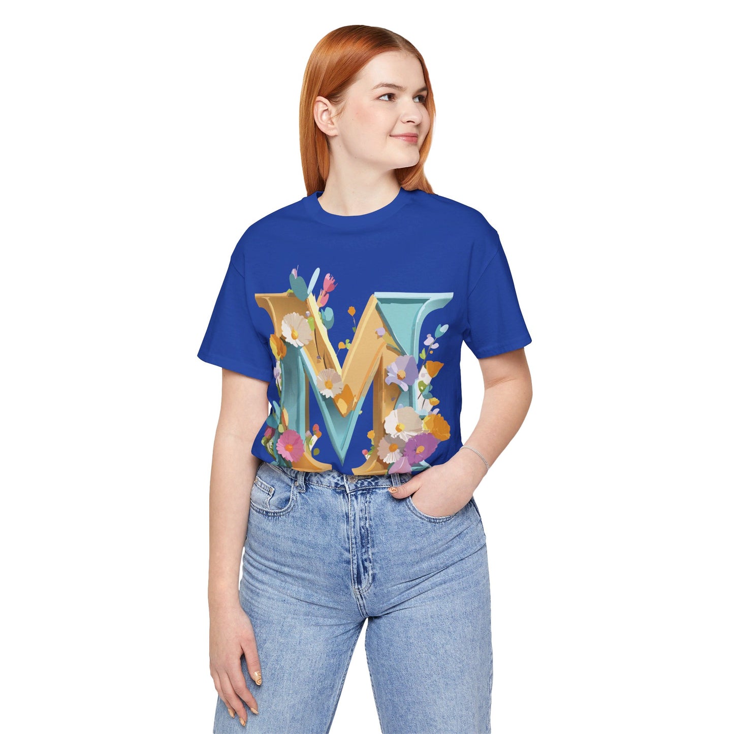 Natural Cotton Tee Shirt - Letters Collection - M