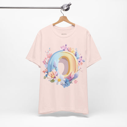 Natural Cotton Tee Shirt - Letters Collection - O Printify