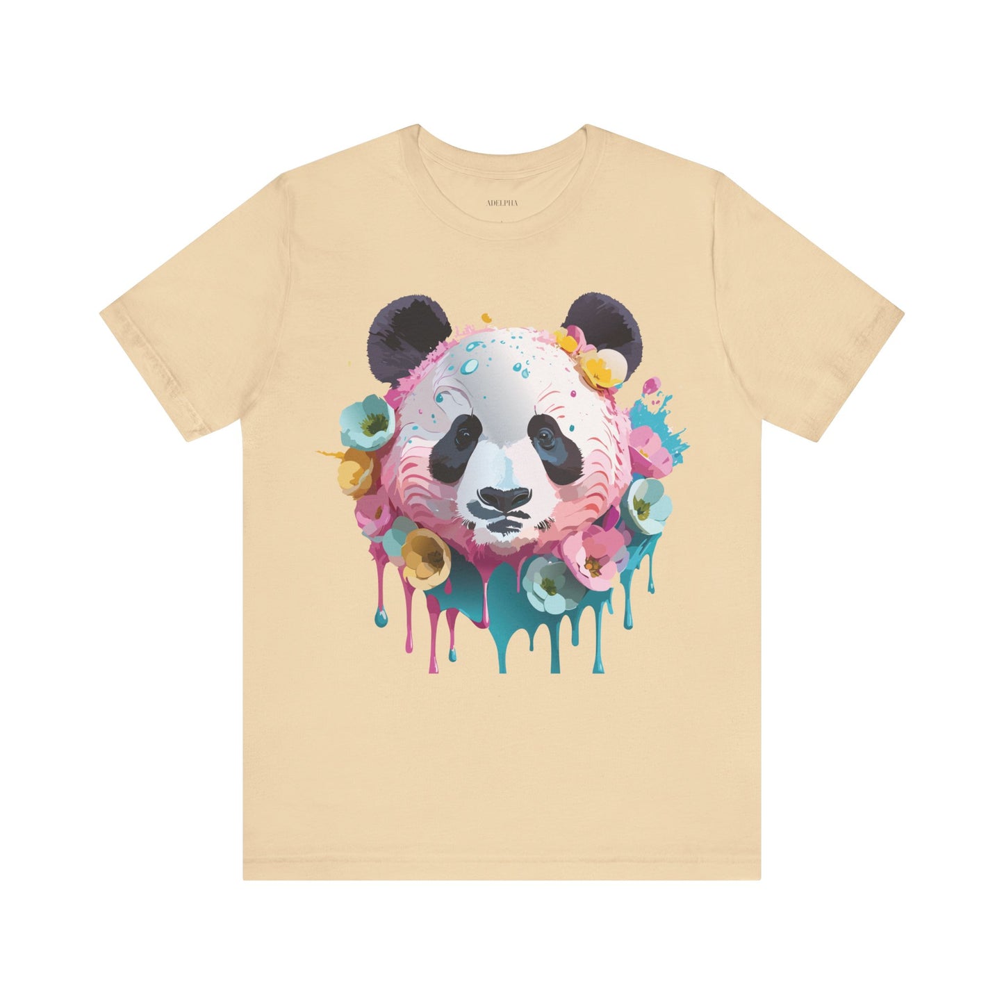 Natural Cotton Tee Shirt with Panda