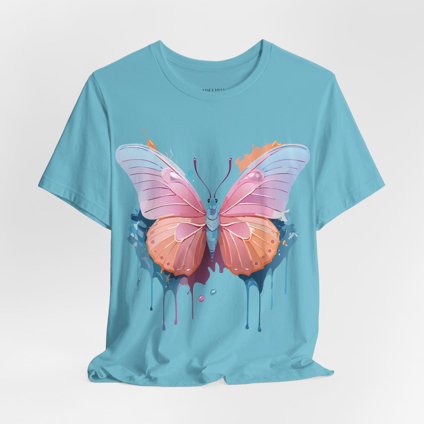 T-Shirt aus natürlicher Baumwolle mit Schmetterling