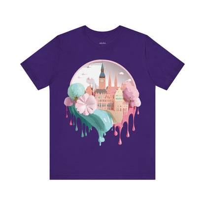 Natural Cotton Tee Shirt - Beautiful Places Collection - Prague Printify
