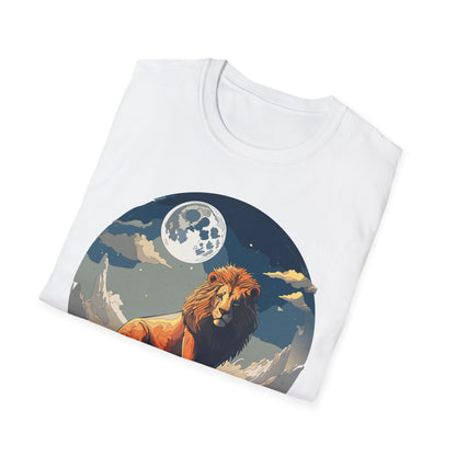 Lion Shirt Unisex Animal Tee Softstyle 64000 100 Percent Ring-Spun Cotton