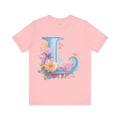 Natural Cotton Tee Shirt - Letters Collection - L Printify