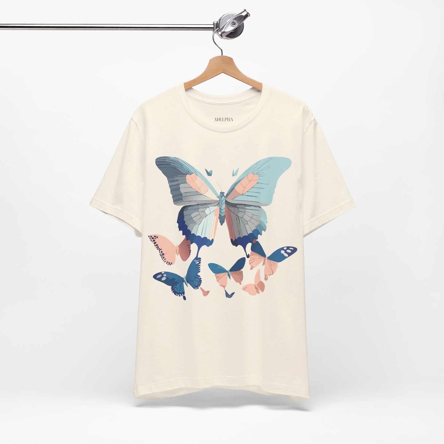 T-shirt en coton naturel avec papillon