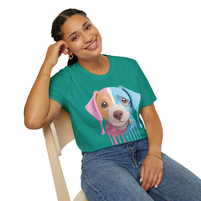 Unisex Dog Shirt Animal Tee Gildan Softstyle 64000 Cotton Tee