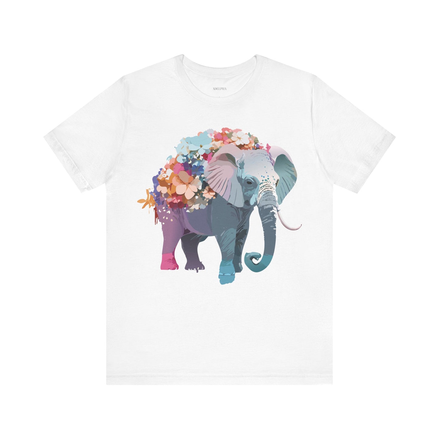 Natural Cotton Tee Shirt with Elephant