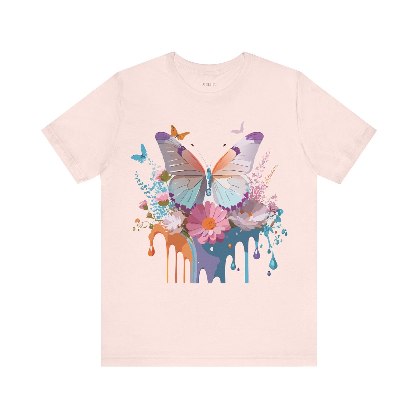 T-shirt en coton naturel avec papillon