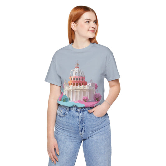 Natural Cotton Tee Shirt - Beautiful Places Collection - Rome Printify