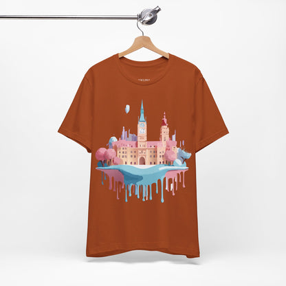 Natural Cotton Tee Shirt - Beautiful Places Collection - Prague Printify