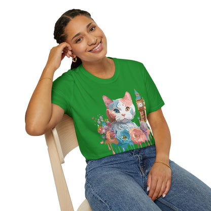 Cat Shirt Unisex Tee Softstyle 64000 Gildan Ring Spun Cotton
